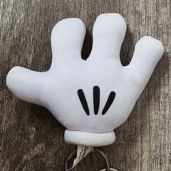 Walt Disney World Reversible Pin Lanyard Trading & Mickey Mouse Glove Keychain - Picture 3 of 5